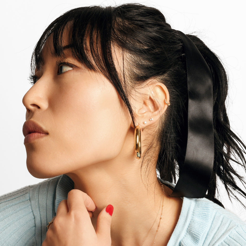 Pearl Dust Hoops -- Ariel Gordon Jewelry