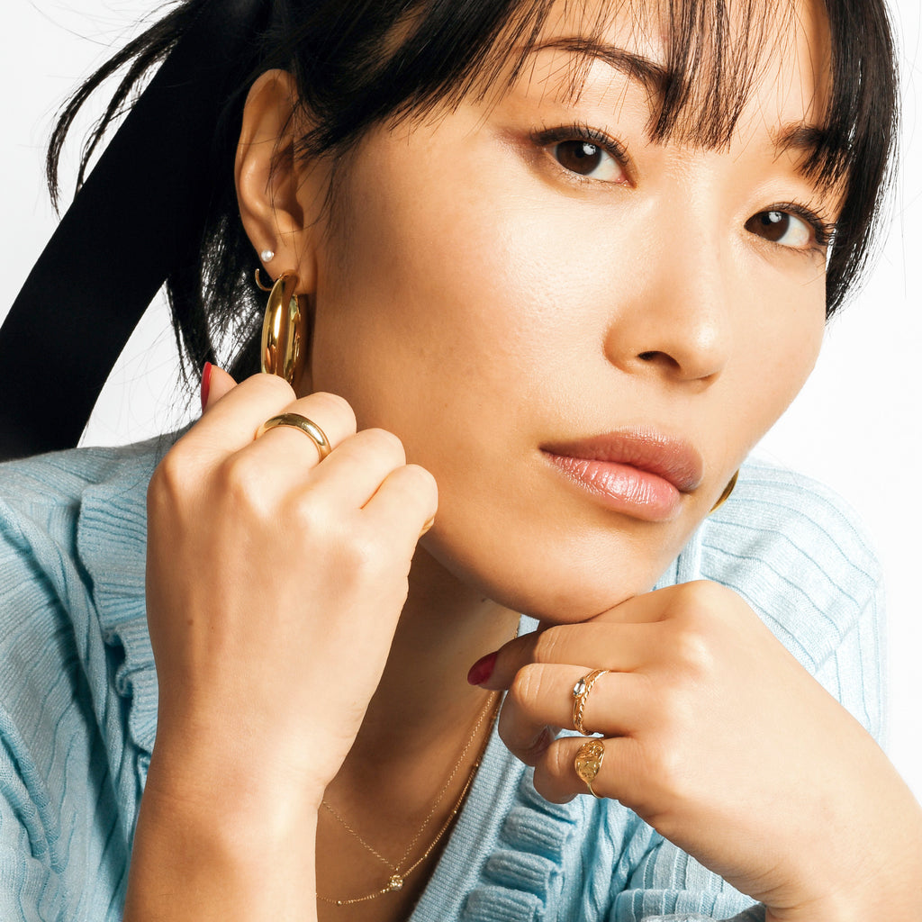 Pearl Dust Hoops -- Ariel Gordon Jewelry