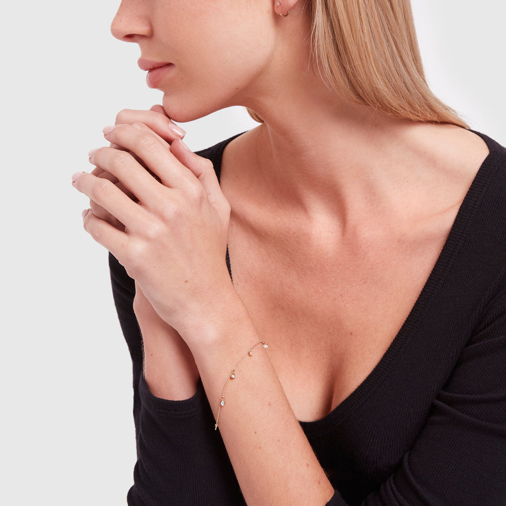 Diamond Droplet Bracelet -- Ariel Gordon Jewelry