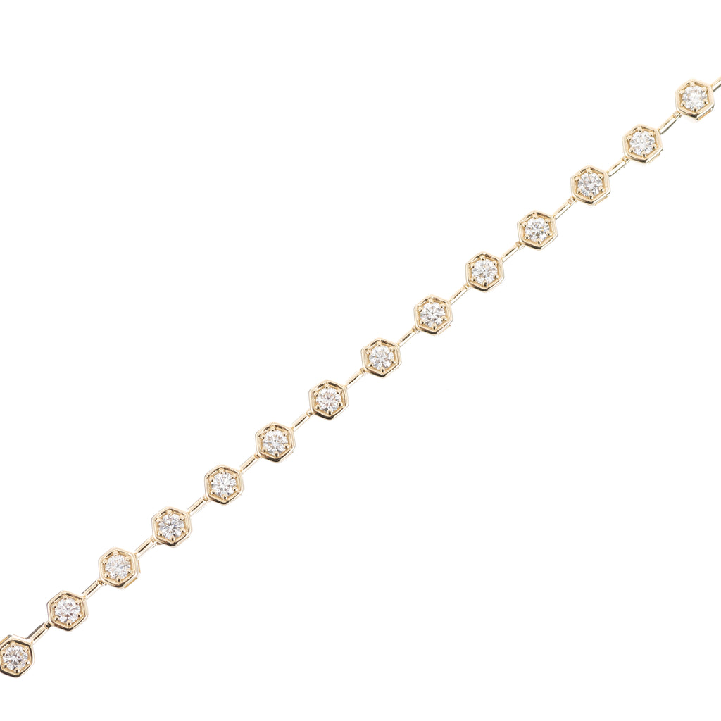 Diamond Hex Tennis Bracelet -- Ariel Gordon Jewelry