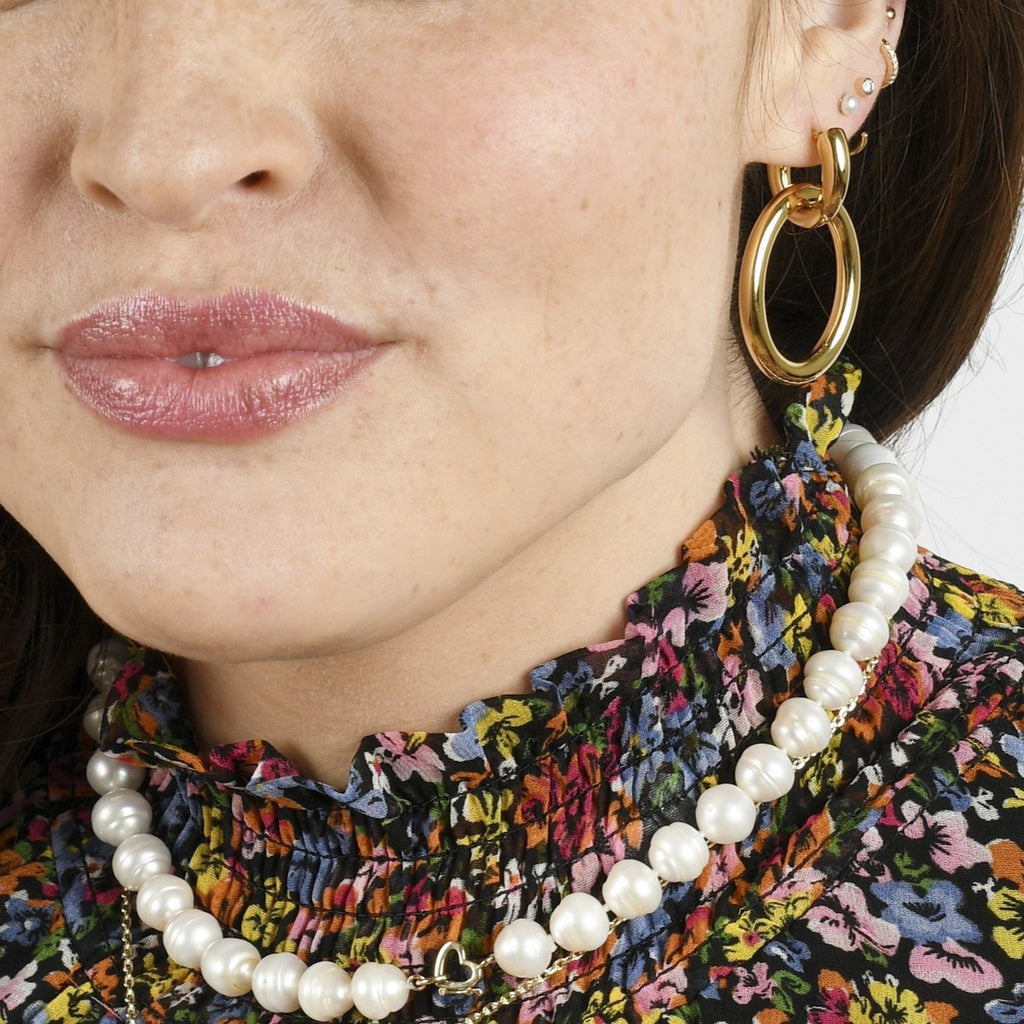 Pearl Dust Hoops -- Ariel Gordon Jewelry