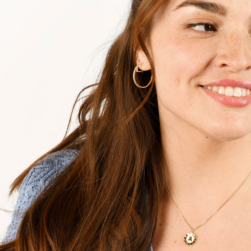 Daisy Initial Pendant Necklace -- Ariel Gordon Jewelry