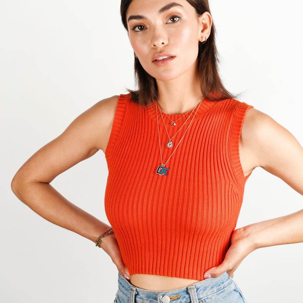 Daisy Initial Pendant Necklace -- Ariel Gordon Jewelry