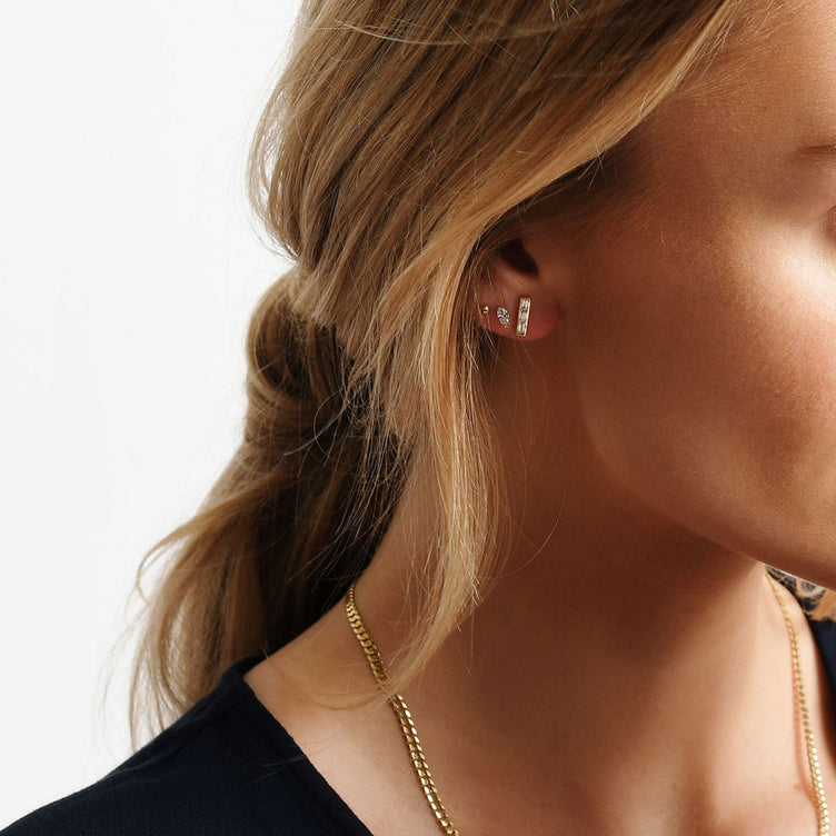 Baguette Diamond Studs