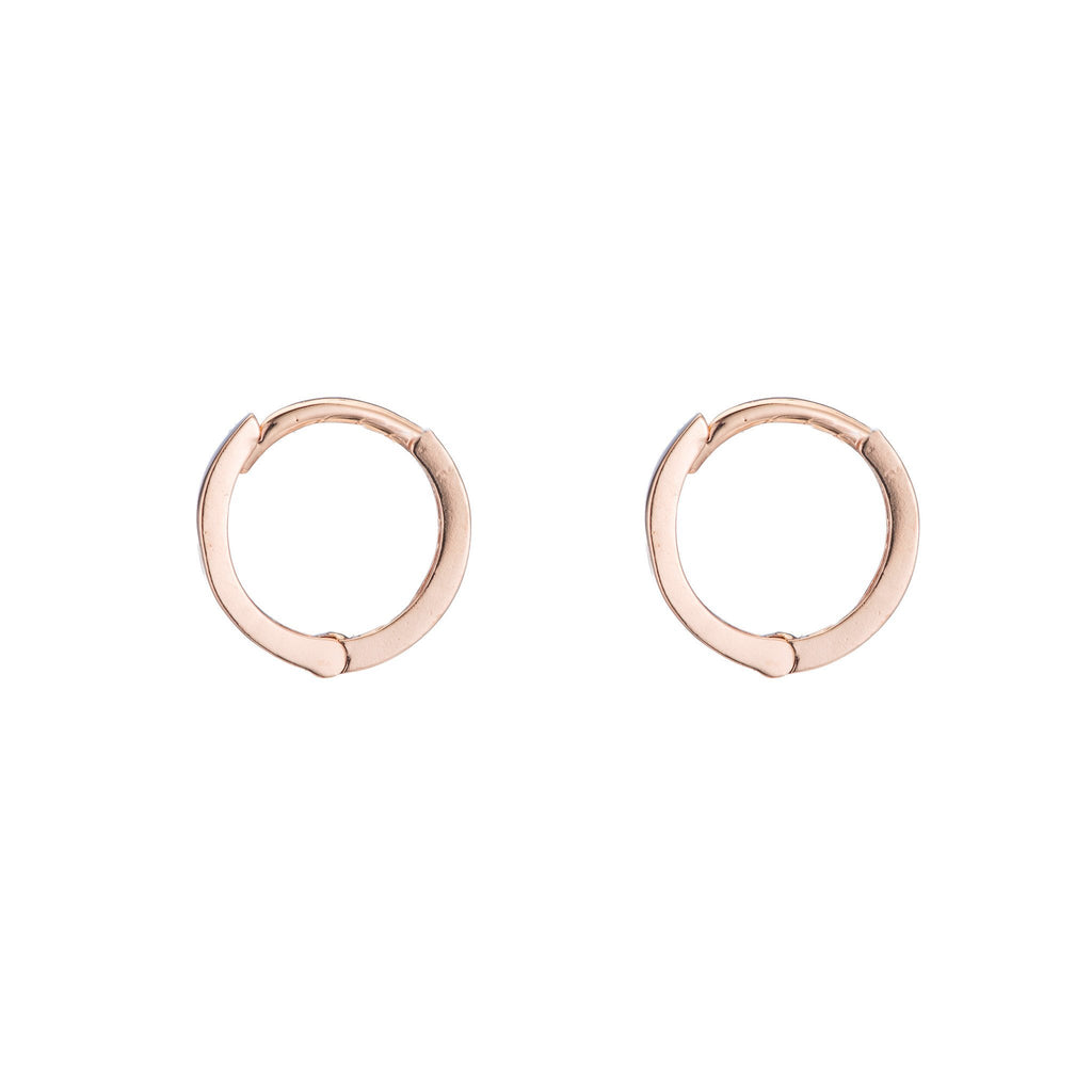 Petite Hoops - Rose Gold & White Gold -- Ariel Gordon Jewelry