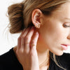 Petite Hoops - Rose Gold & White Gold - Petite Hoops - Rose Gold & White Gold -- Ariel Gordon Jewelry