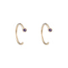 Dual Birthstone Dust Hoops - Dual Birthstone Dust Hoops -- Ariel Gordon Jewelry