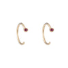 Dual Birthstone Dust Hoops - Dual Birthstone Dust Hoops -- Ariel Gordon Jewelry