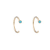 Dual Birthstone Dust Hoops - Dual Birthstone Dust Hoops -- Ariel Gordon Jewelry