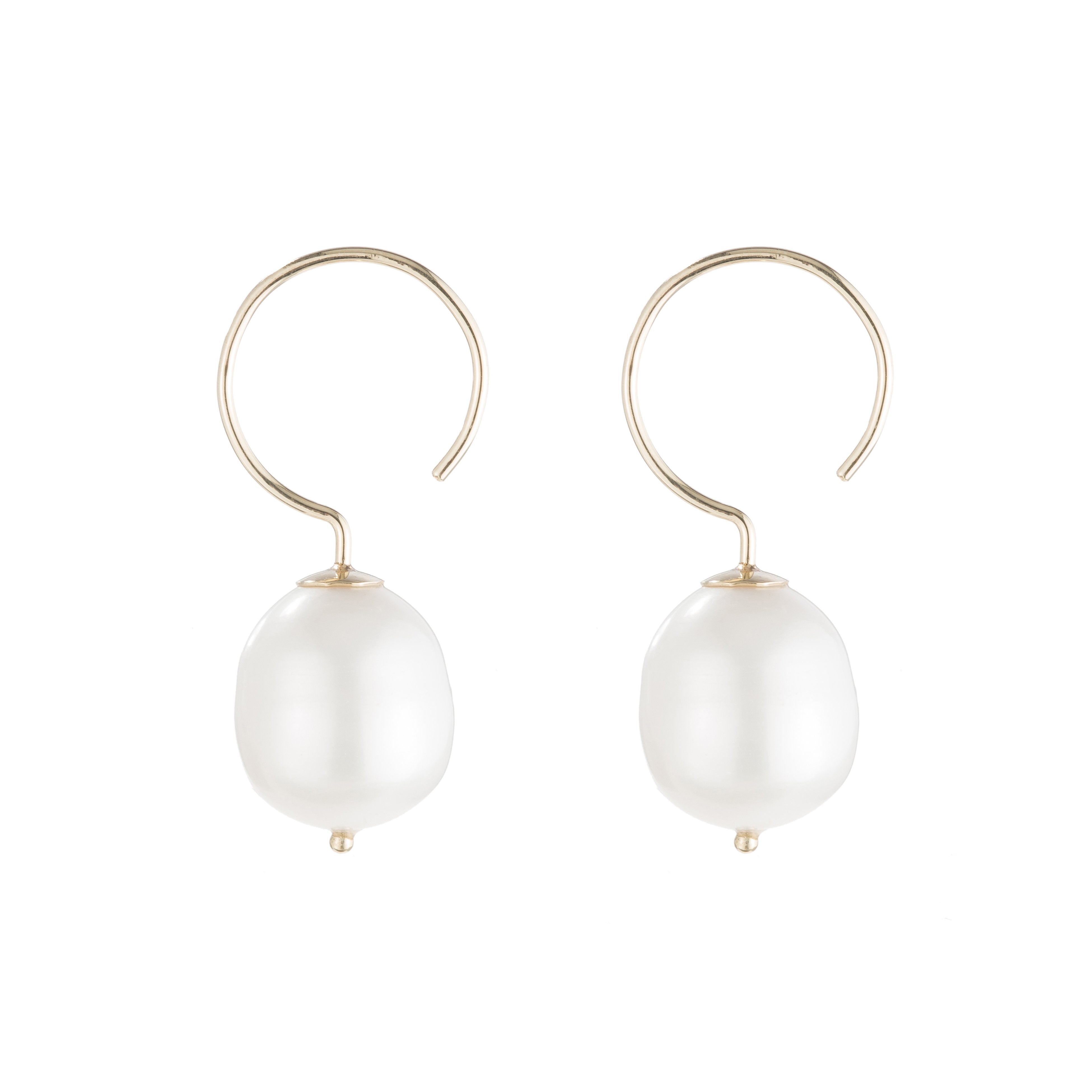 Baroque Pearl Swing Hoops