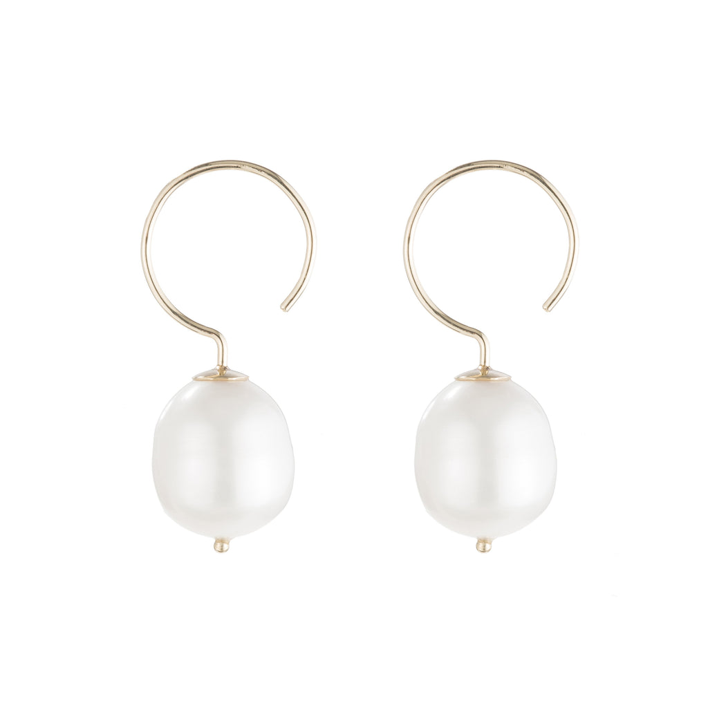 Baroque Pearl Swing Hoops -- Ariel Gordon Jewelry