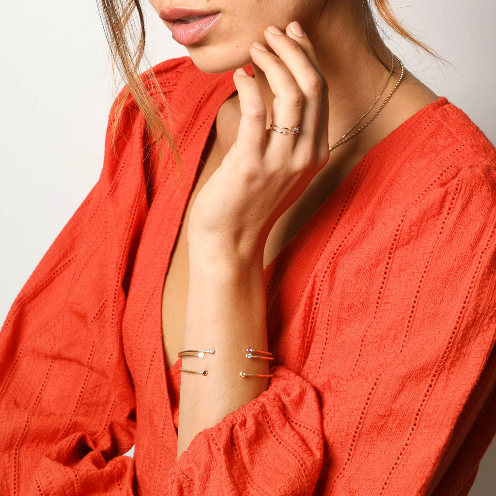 Dual Birthstone Cuff -- Ariel Gordon Jewelry