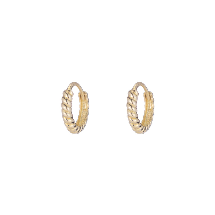 Twisted Petite Hoops