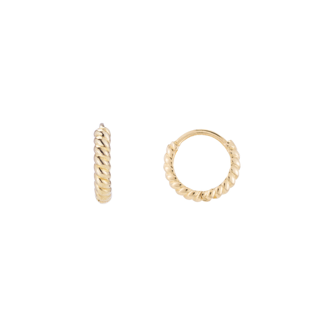 Twisted Petite Hoops -- Ariel Gordon Jewelry