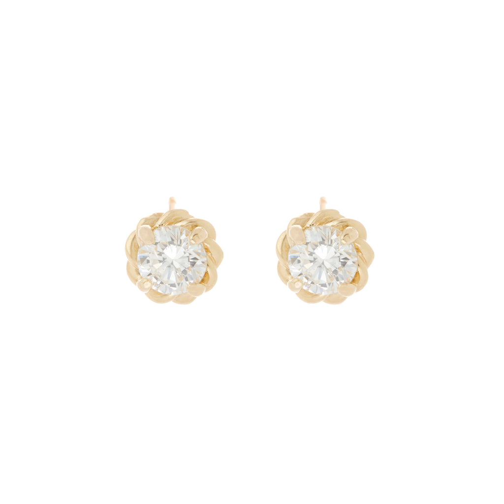 Diamond Twine Studs -- Ariel Gordon Jewelry