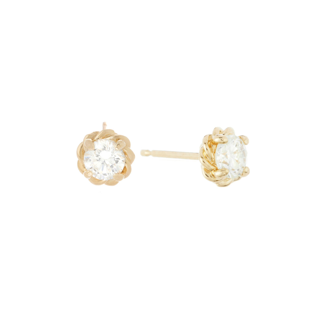 Diamond Twine Studs -- Ariel Gordon Jewelry