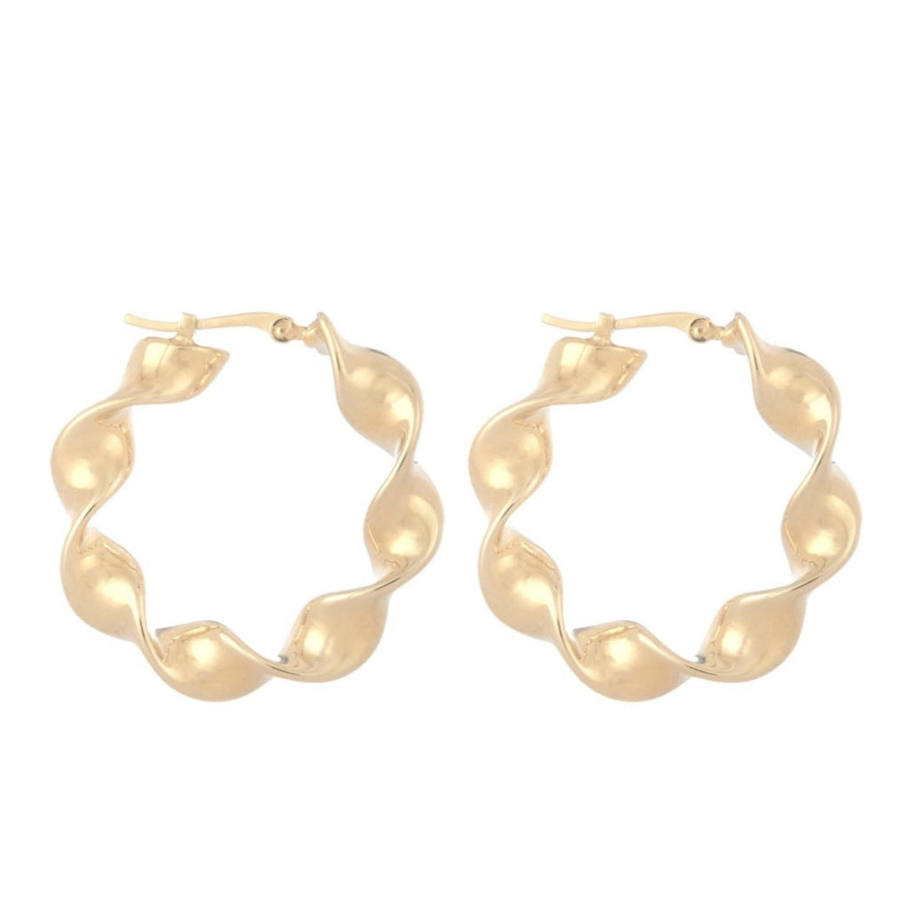 Twisted Helium Hoops -- Ariel Gordon Jewelry