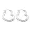 Sterling Silver Heart Helium Hoops - Sterling Silver Heart Helium Hoops -- Ariel Gordon Jewelry