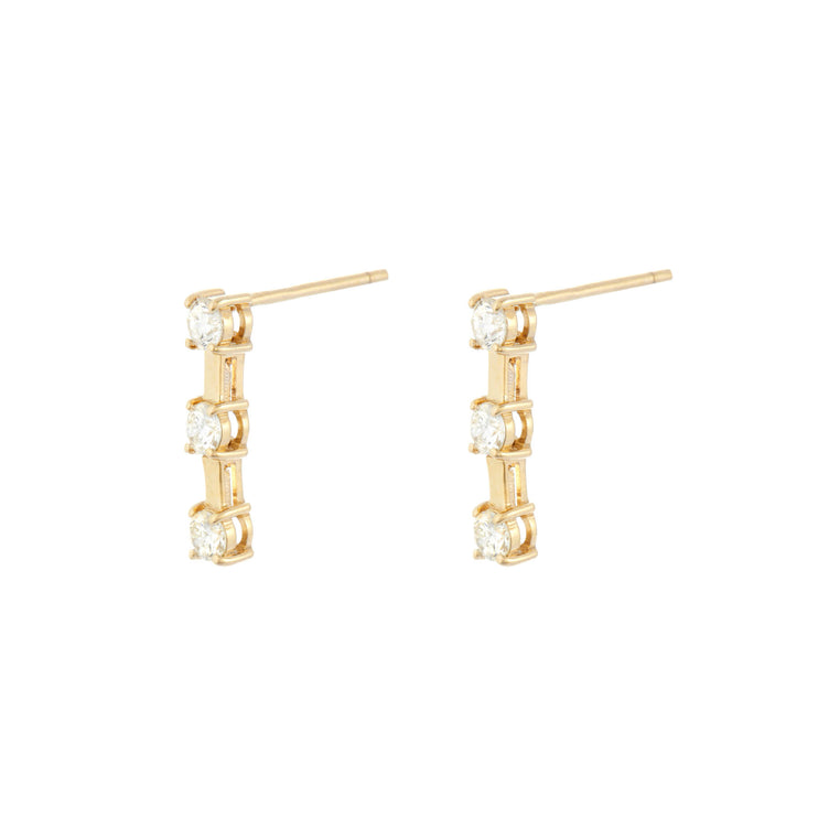 Junior Diamond Tennis Drop Earrings