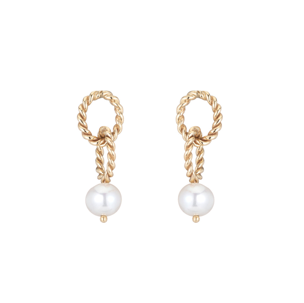 Pearl Twine Link Studs -- Ariel Gordon Jewelry