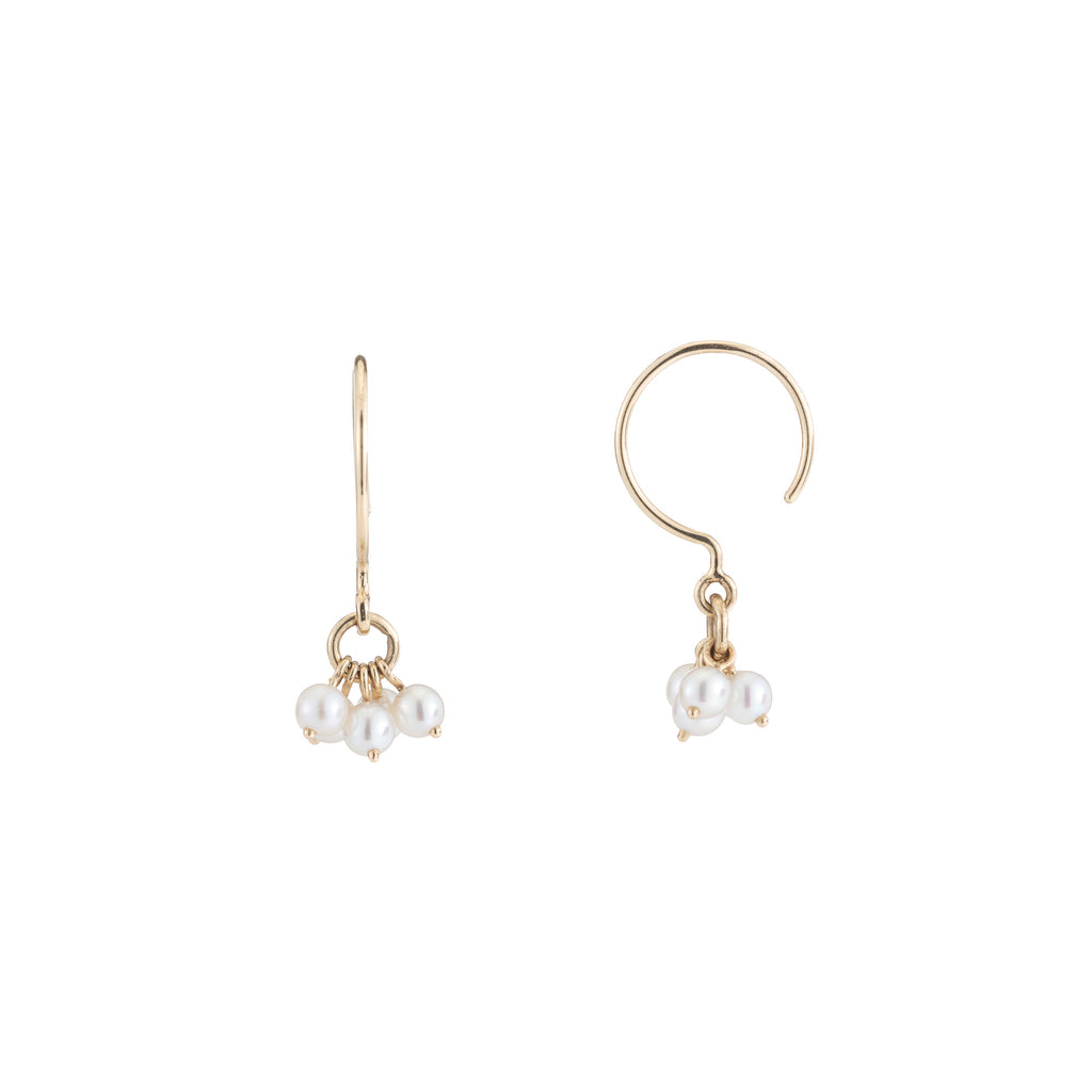 Pearl Cluster Hoops -- Ariel Gordon Jewelry