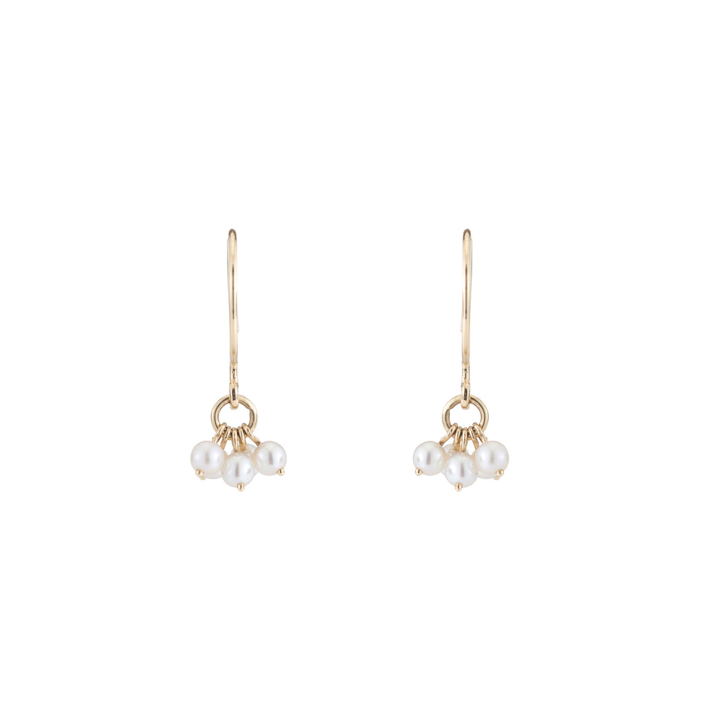 Pearl Cluster Hoops -- Ariel Gordon Jewelry