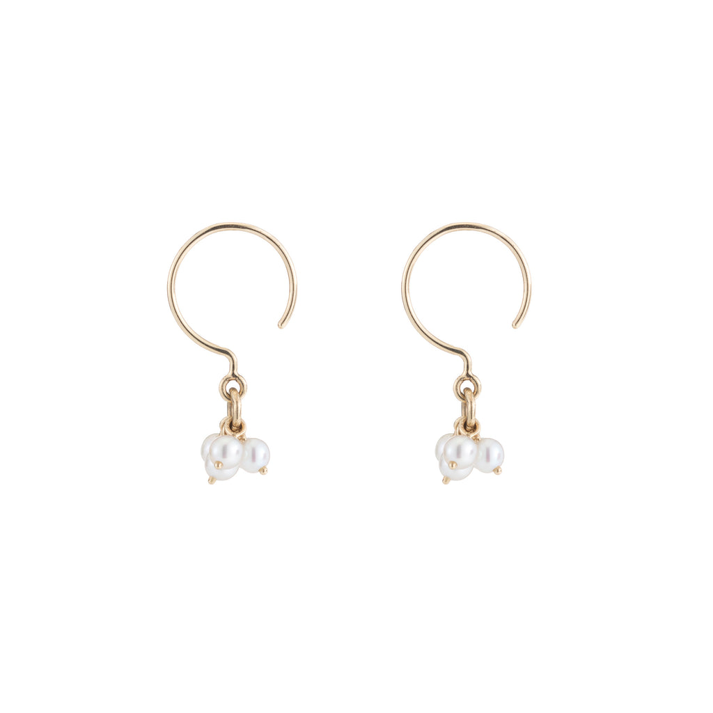 Pearl Cluster Hoops -- Ariel Gordon Jewelry