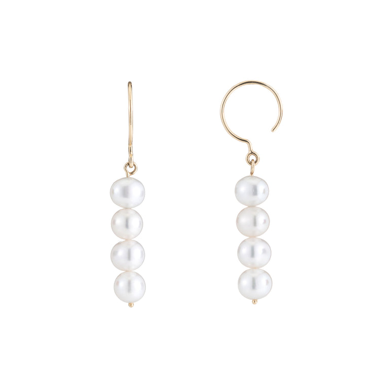 Pearl Matchstick Hoops