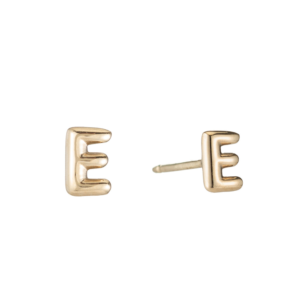 Mini Helium Initial Studs -- Ariel Gordon Jewelry