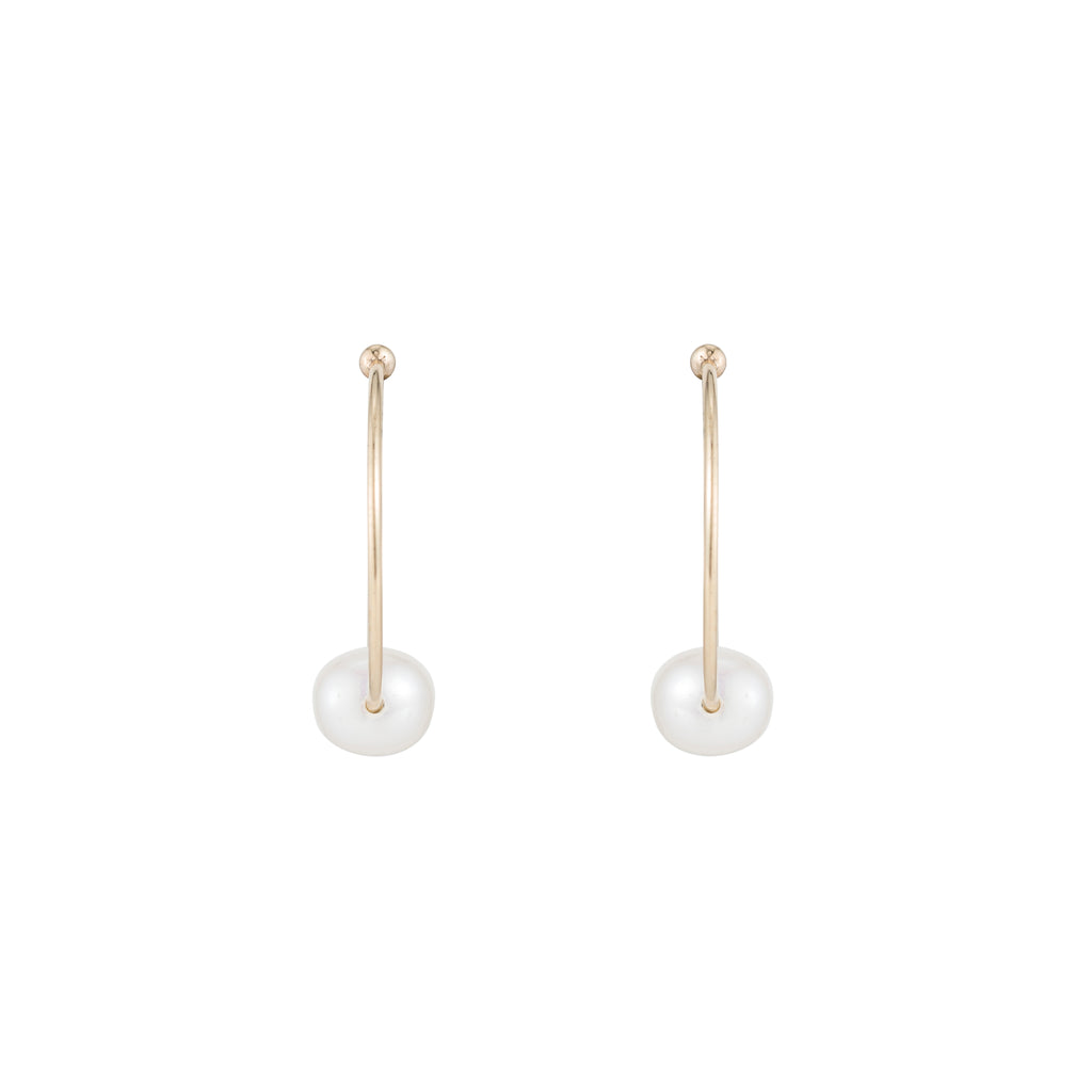 Mini Endless Pearl Hoops -- Ariel Gordon Jewelry