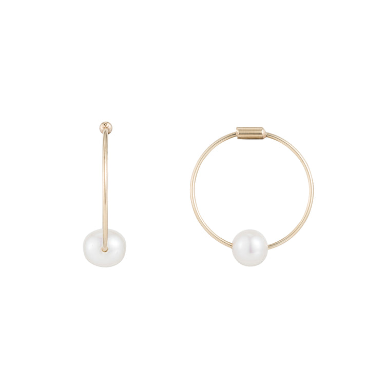 Mini Endless Pearl Hoops