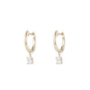 Teensy Oval Diamond Huggies - Teensy Oval Diamond Huggies -- Ariel Gordon Jewelry