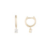 Teensy Oval Diamond Huggies - Teensy Oval Diamond Huggies -- Ariel Gordon Jewelry
