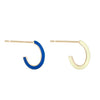 Enamel Knife Edge Hoops - Enamel Knife Edge Hoops -- Ariel Gordon Jewelry