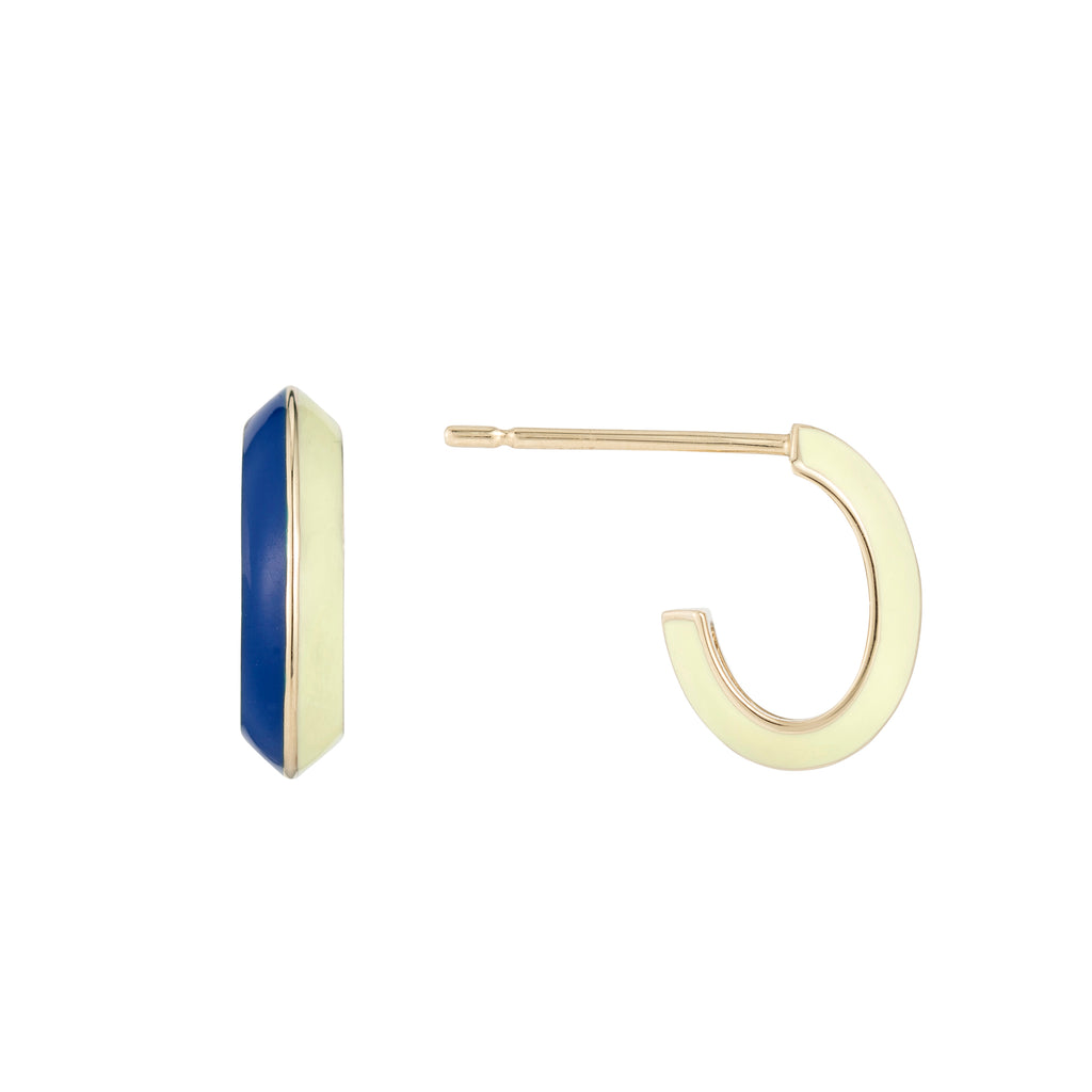 Enamel Knife Edge Hoops -- Ariel Gordon Jewelry