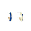 Enamel Knife Edge Hoops - Enamel Knife Edge Hoops -- Ariel Gordon Jewelry