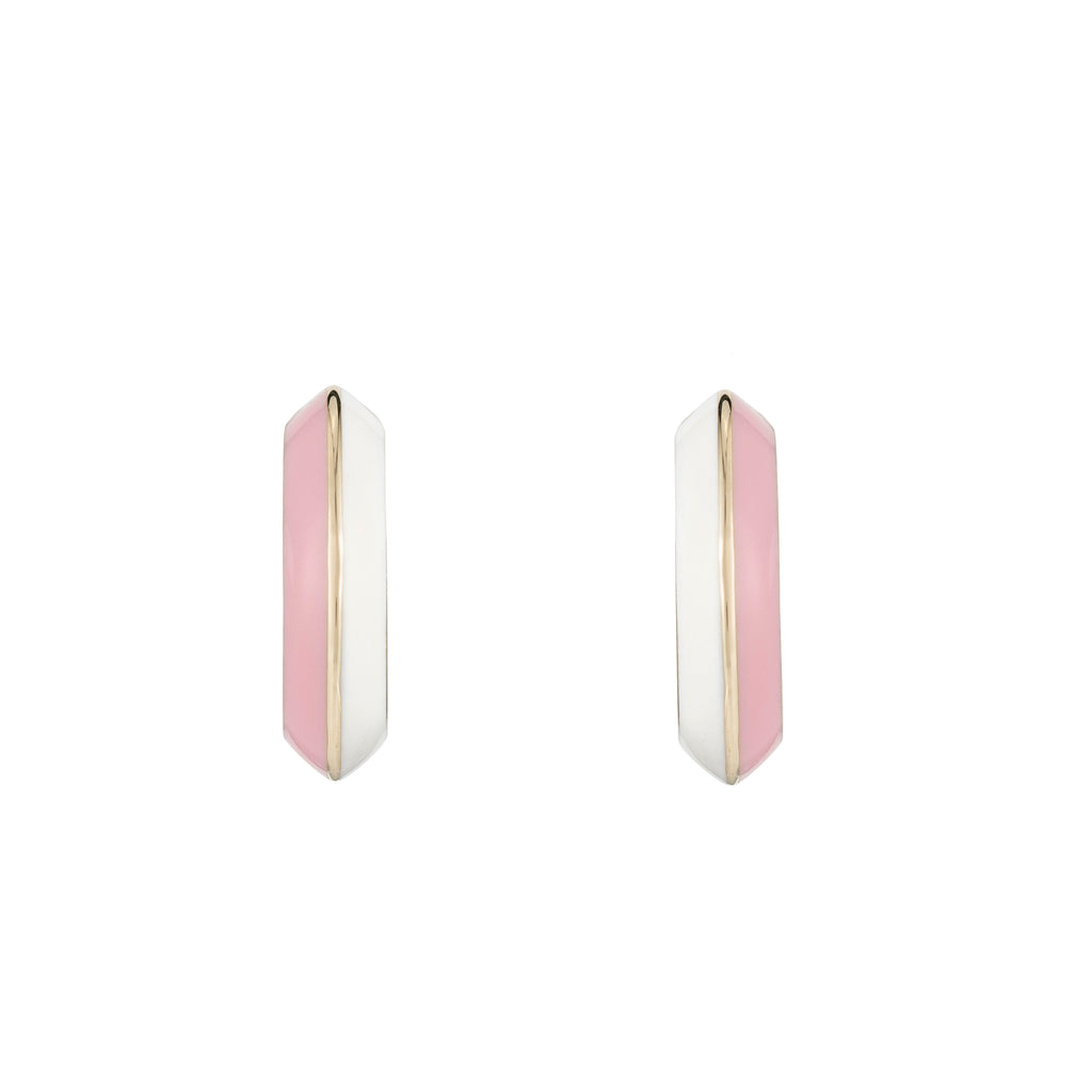 Enamel Knife Edge Hoops -- Ariel Gordon Jewelry