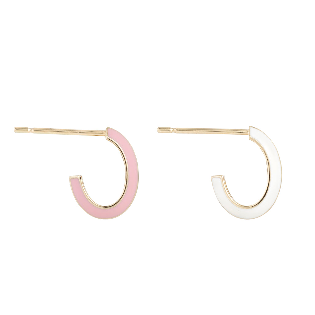 Enamel Knife Edge Hoops -- Ariel Gordon Jewelry