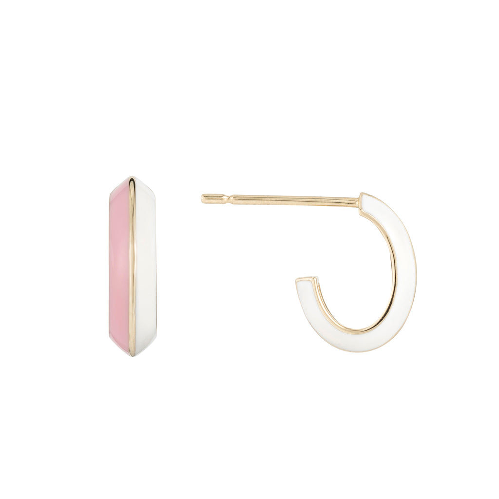 Enamel Knife Edge Hoops -- Ariel Gordon Jewelry