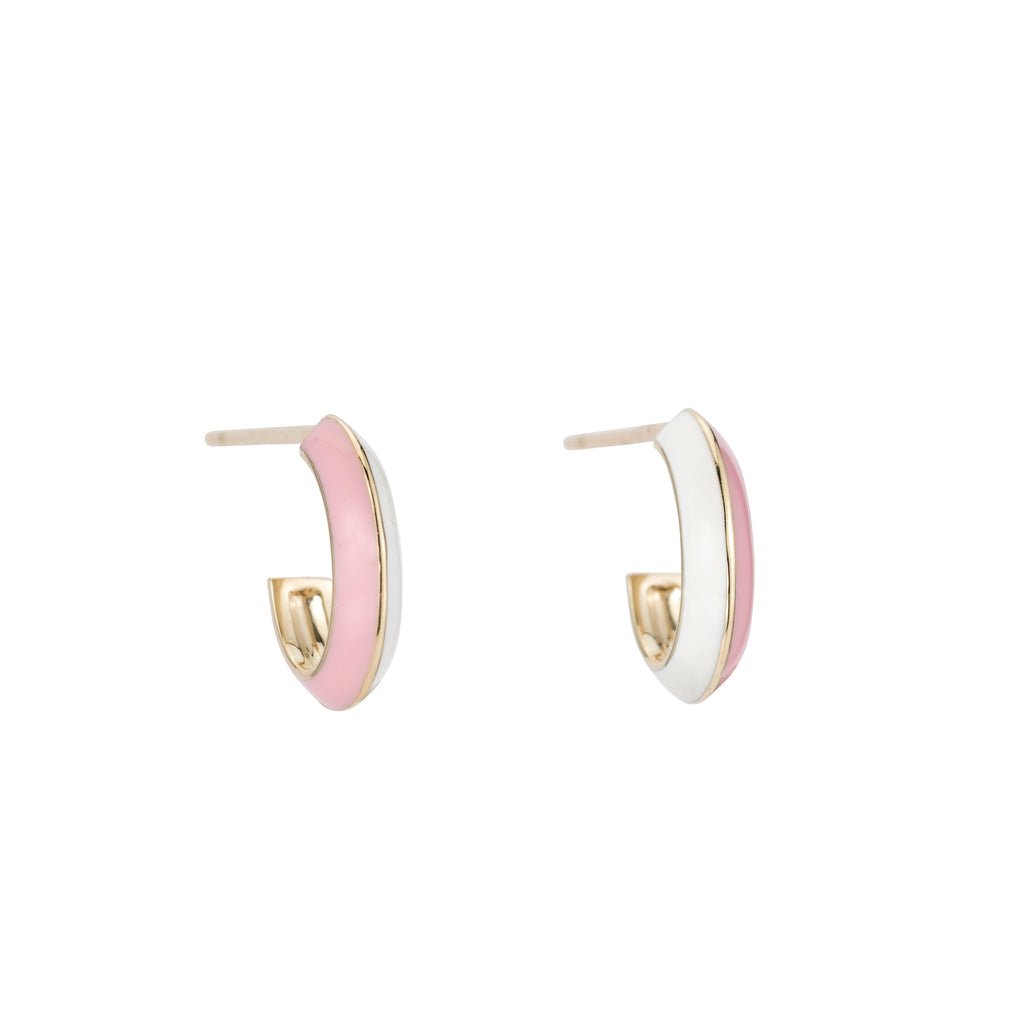 Enamel Knife Edge Hoops -- Ariel Gordon Jewelry