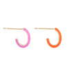 Enamel Knife Edge Hoops - Enamel Knife Edge Hoops -- Ariel Gordon Jewelry