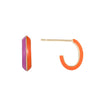 Enamel Knife Edge Hoops - Enamel Knife Edge Hoops -- Ariel Gordon Jewelry