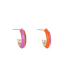 Enamel Knife Edge Hoops - Enamel Knife Edge Hoops -- Ariel Gordon Jewelry