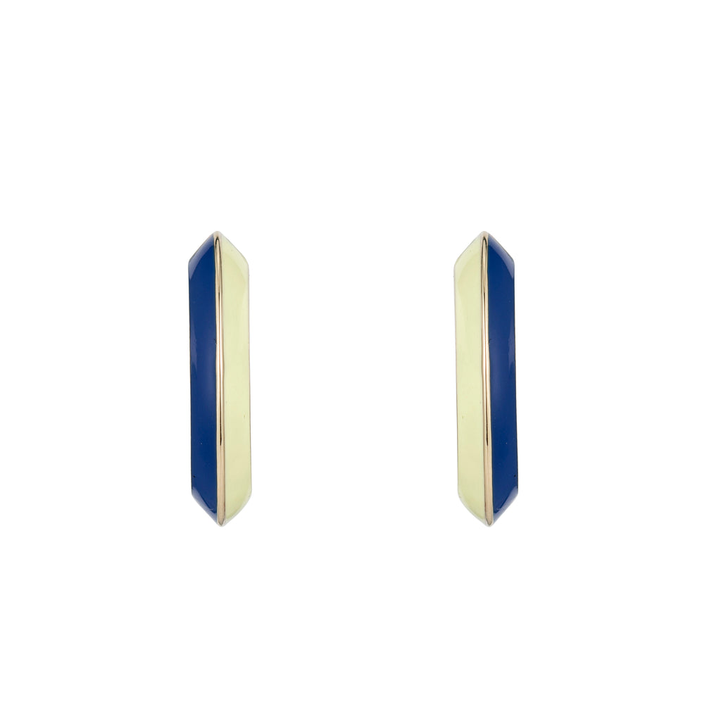 Grande Enamel Knife Edge Hoops -- Ariel Gordon Jewelry