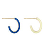 Grande Enamel Knife Edge Hoops - Grande Enamel Knife Edge Hoops -- Ariel Gordon Jewelry