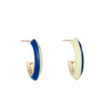Grande Enamel Knife Edge Hoops - Grande Enamel Knife Edge Hoops -- Ariel Gordon Jewelry