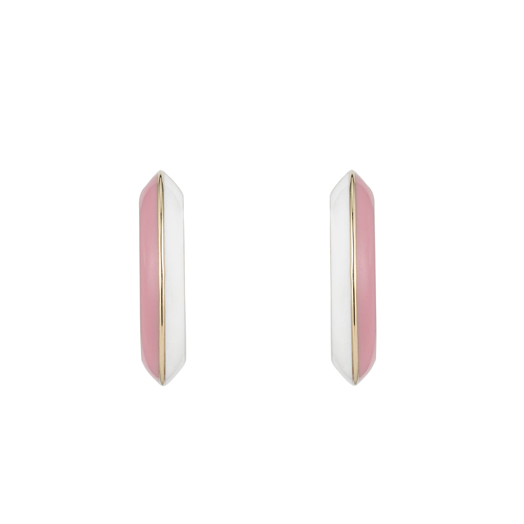 Grande Enamel Knife Edge Hoops -- Ariel Gordon Jewelry