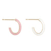Grande Enamel Knife Edge Hoops - Grande Enamel Knife Edge Hoops -- Ariel Gordon Jewelry