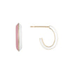 Grande Enamel Knife Edge Hoops - Grande Enamel Knife Edge Hoops -- Ariel Gordon Jewelry