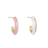 Grande Enamel Knife Edge Hoops - Grande Enamel Knife Edge Hoops -- Ariel Gordon Jewelry